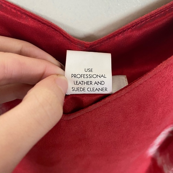 M 100% Goat Suede Vintage red tank crop by VS2 - Picture 6 of 7